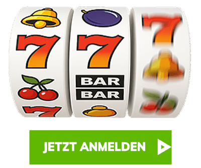 Slot Walzen mit Siebenern und Anmeldebutton