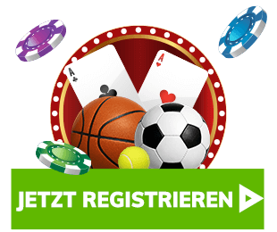 bahigo-registrieren Casino Rad mit Sportbällen und Spielkarten