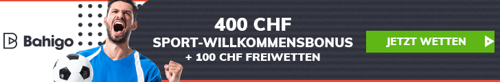 Werbung für Bahigo Sportwetten mit Bonusangebot und grünem Button